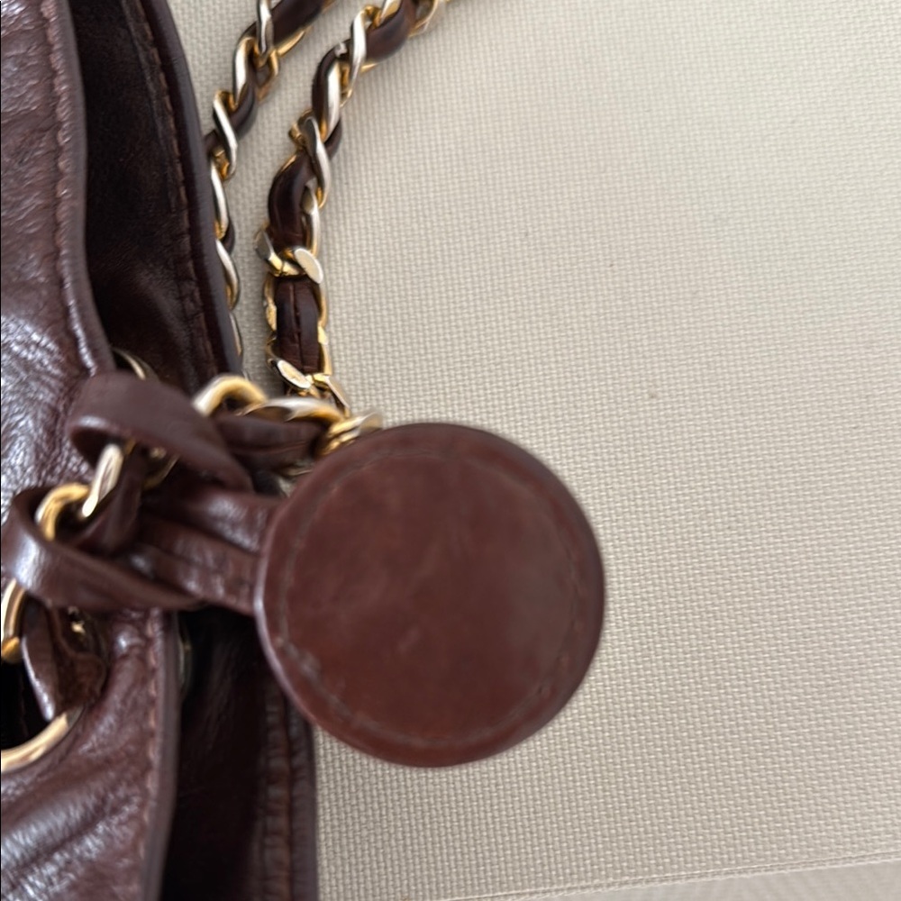 CHANEL Quilted Calf Skin Brown Medium Shopper Tote, Vintage. - Picture 12 of 14